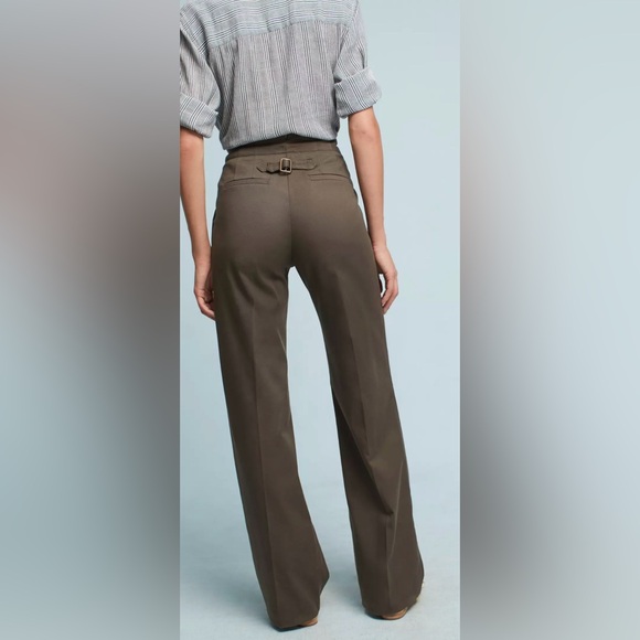 Anthropologie The Essential Wide Leg Trouser Sz 0 - Picture 2 of 6